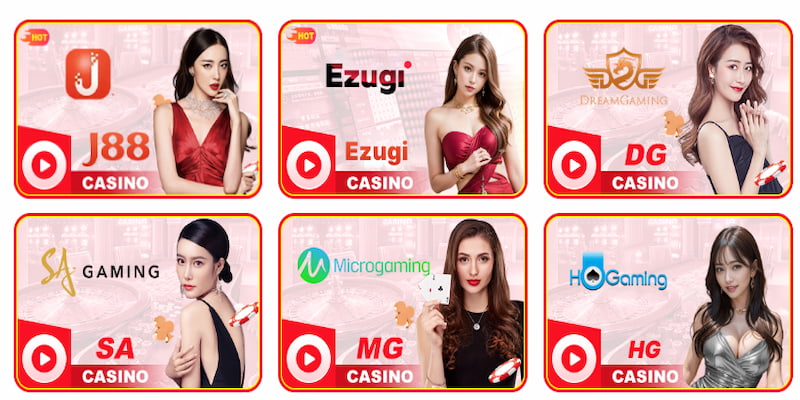 Sảnh cá cược Casino rất phong phú